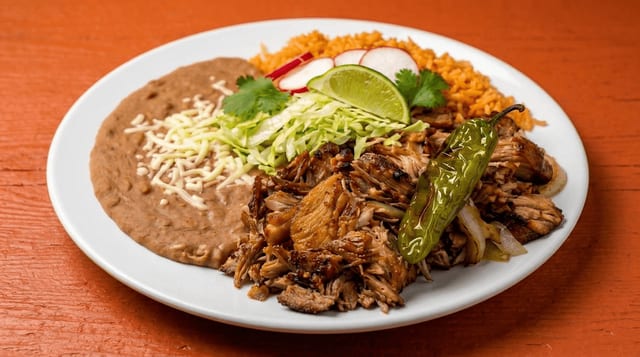 Pork Carnitas Plate.