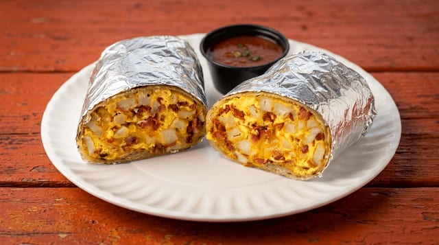 Breakfast Burrito with Potatoes.